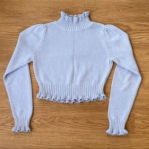 Ruffle Turtleneck Sweater